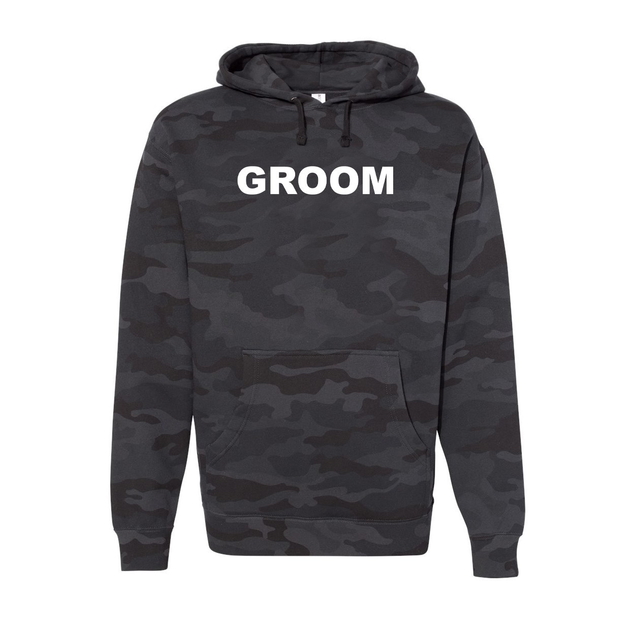 Groom Brand Logo Classic Unisex Hooded Sweatshirt Black Camo