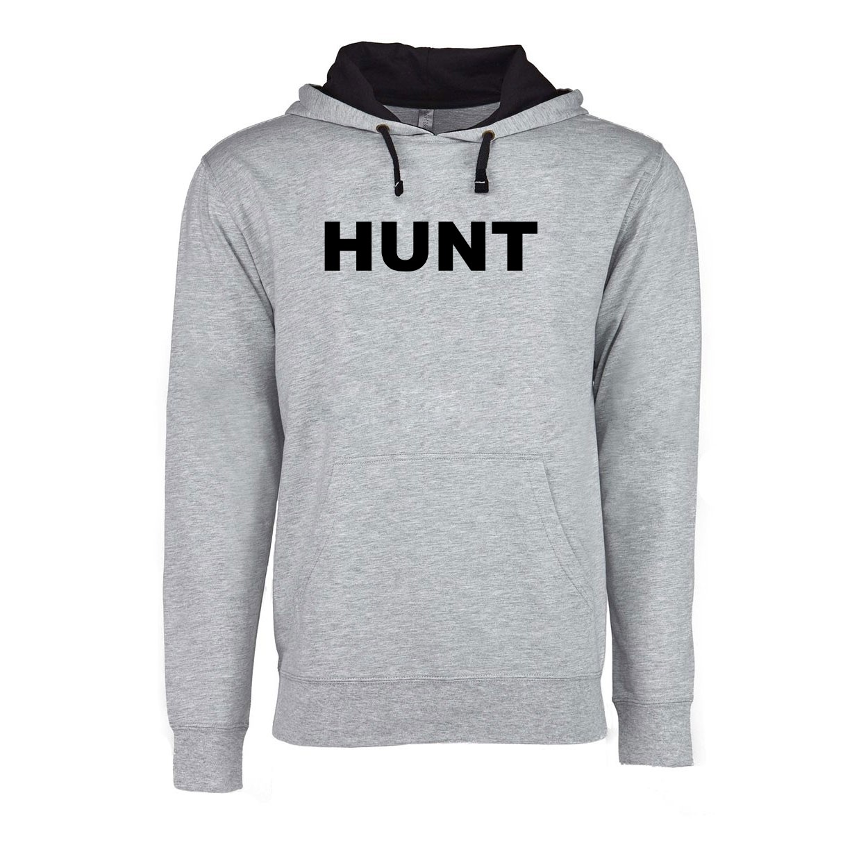 Hunt Brand Logo Classic Lightweight Sweatshirt Heather Gray (Black Logo)