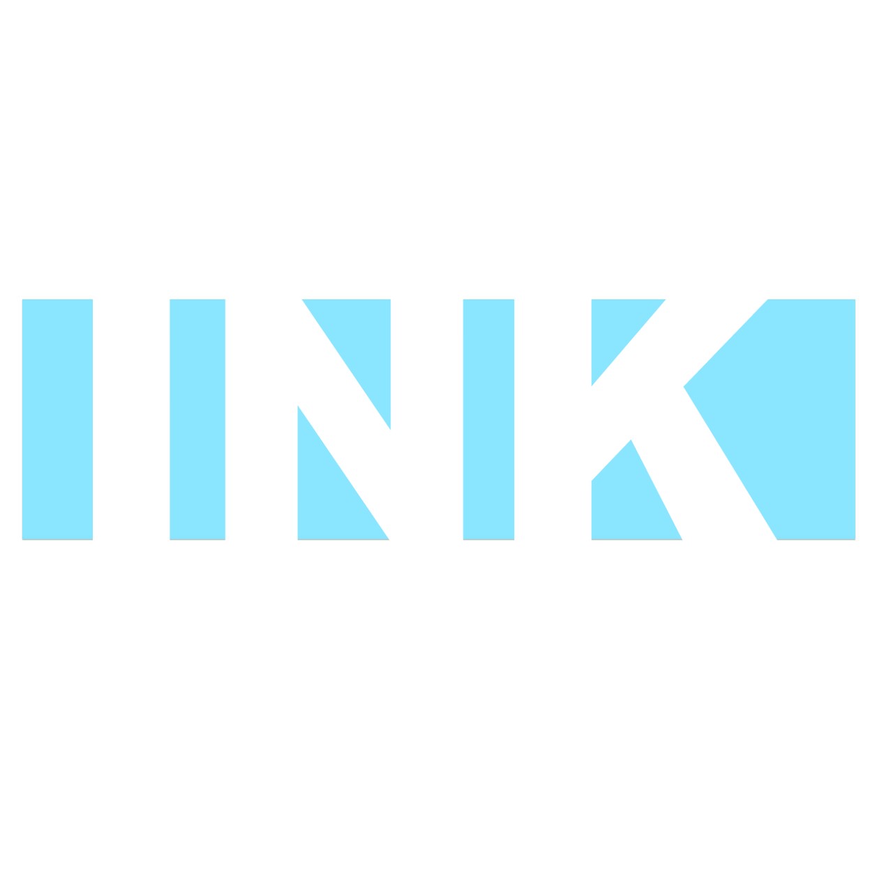 Ink Brand Logo Classic Decal (White Logo)