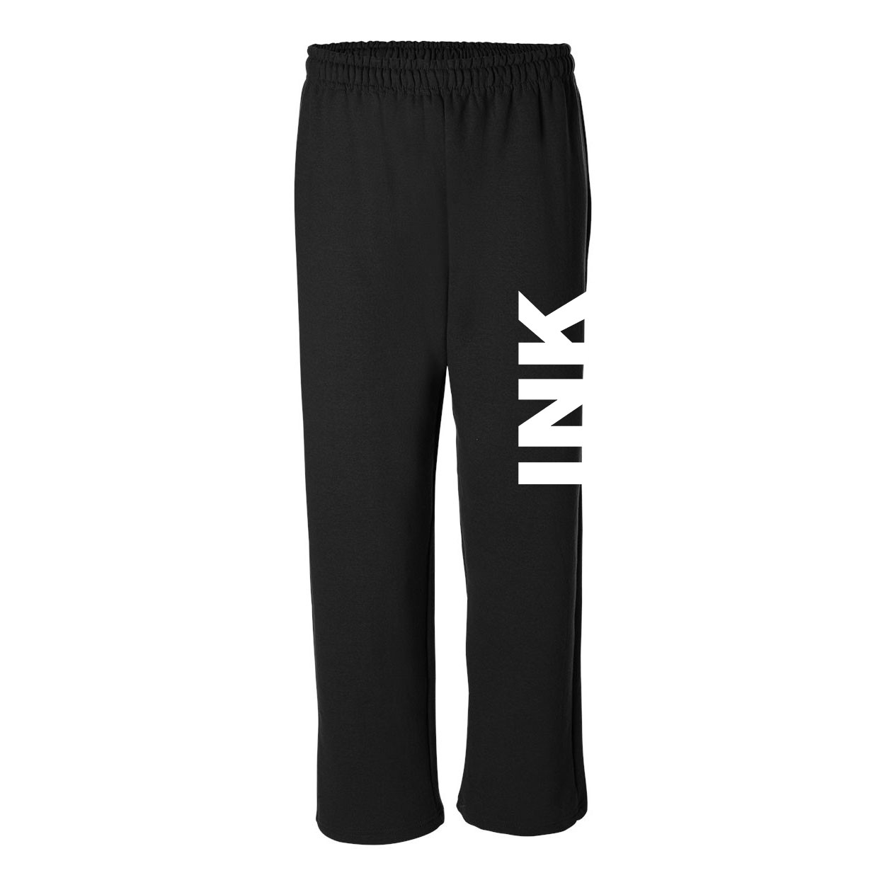 Ink Brand Logo Classic Men's Unisex Sweatpants Black (White Logo)