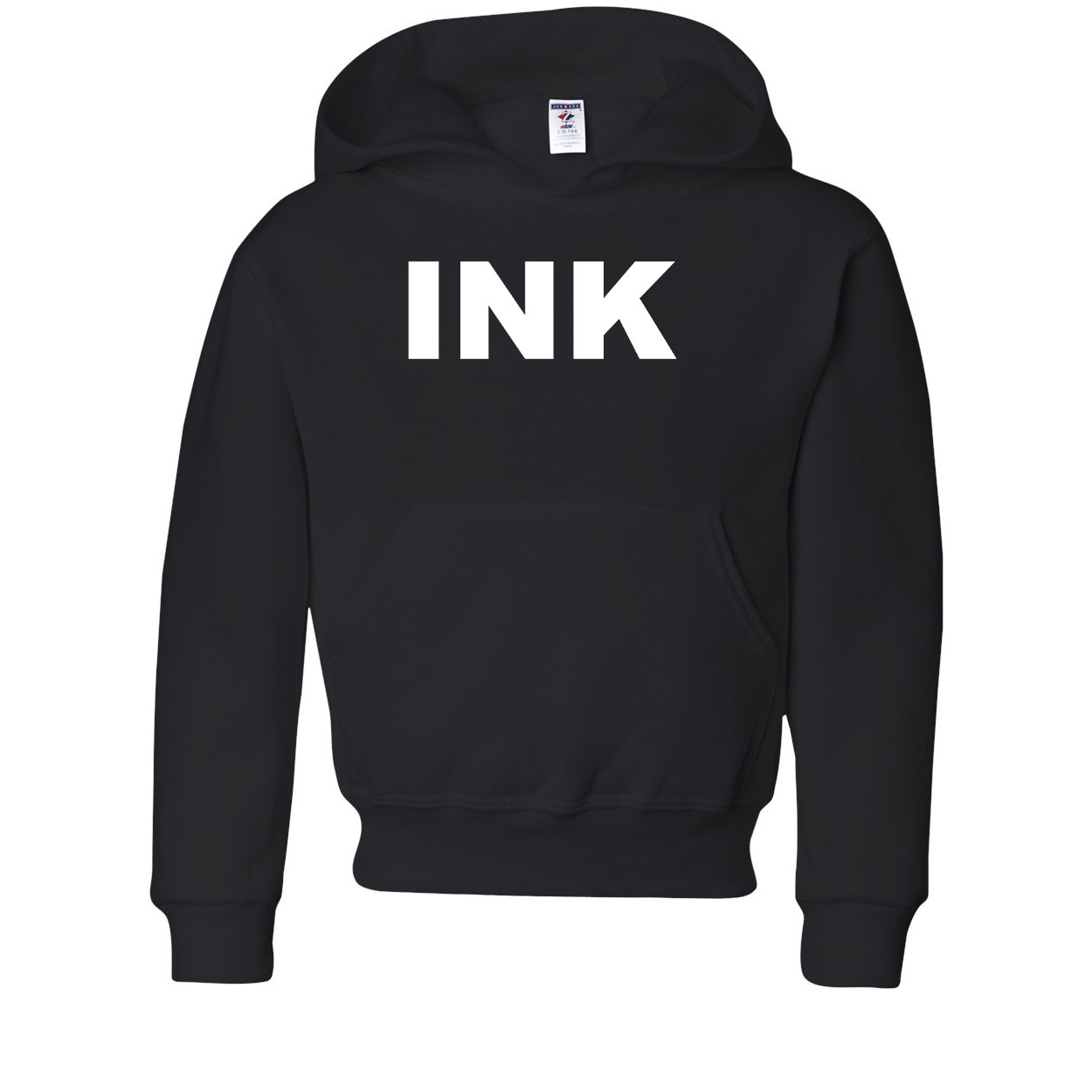 Ink Brand Logo Classic Youth Sweatshirt Black (White Logo)