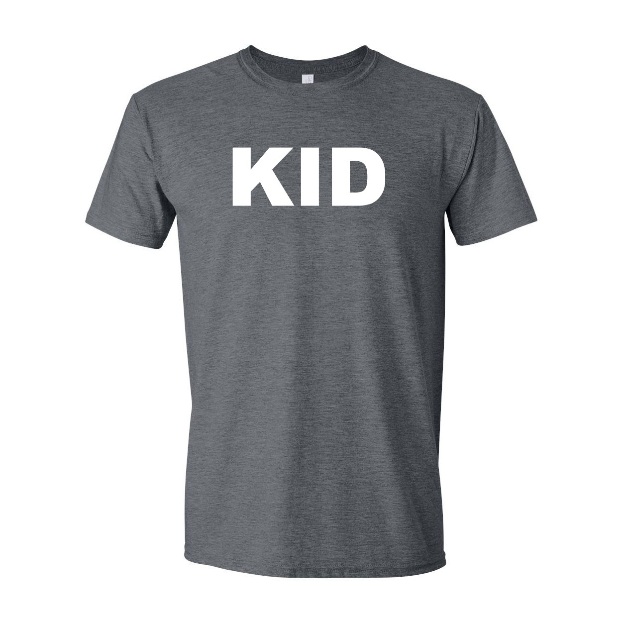 Kid Brand Logo Classic T-Shirt Dark Heather Gray