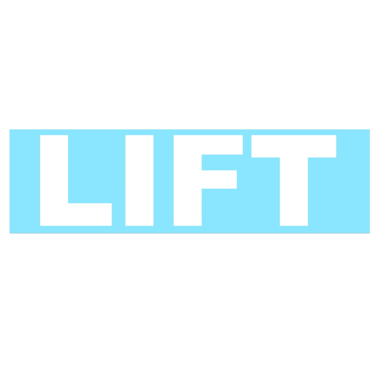 Lift Brand Logo Classic Decal (White Logo)
