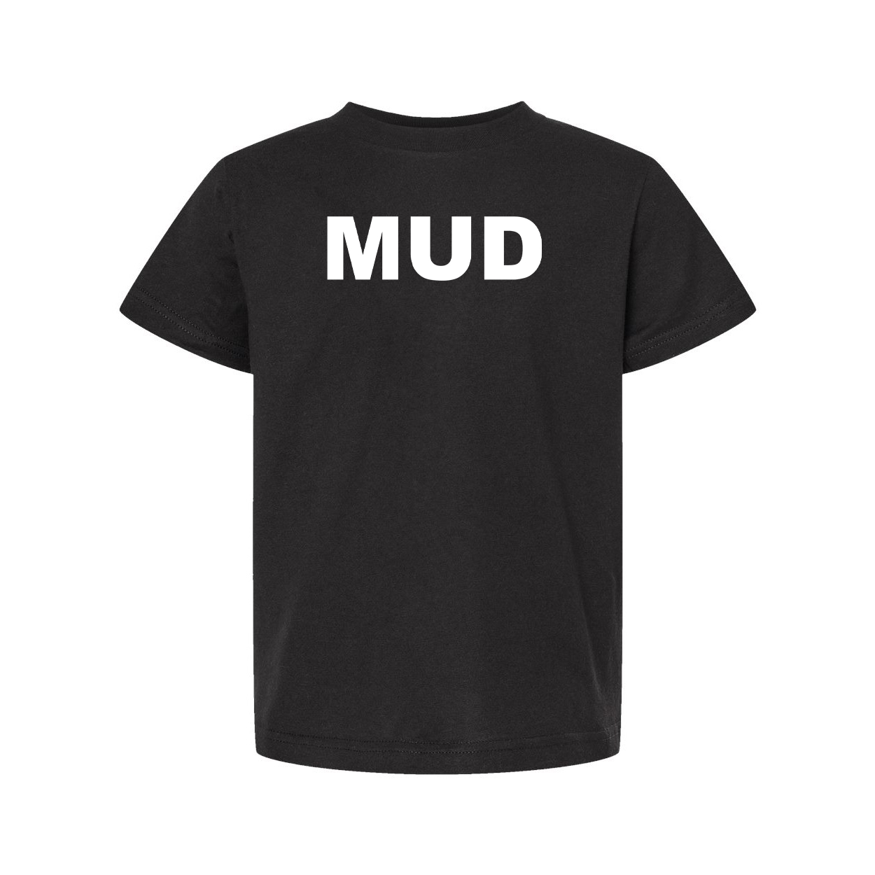Mud Brand Logo Classic Youth T-Shirt Black (White Logo)