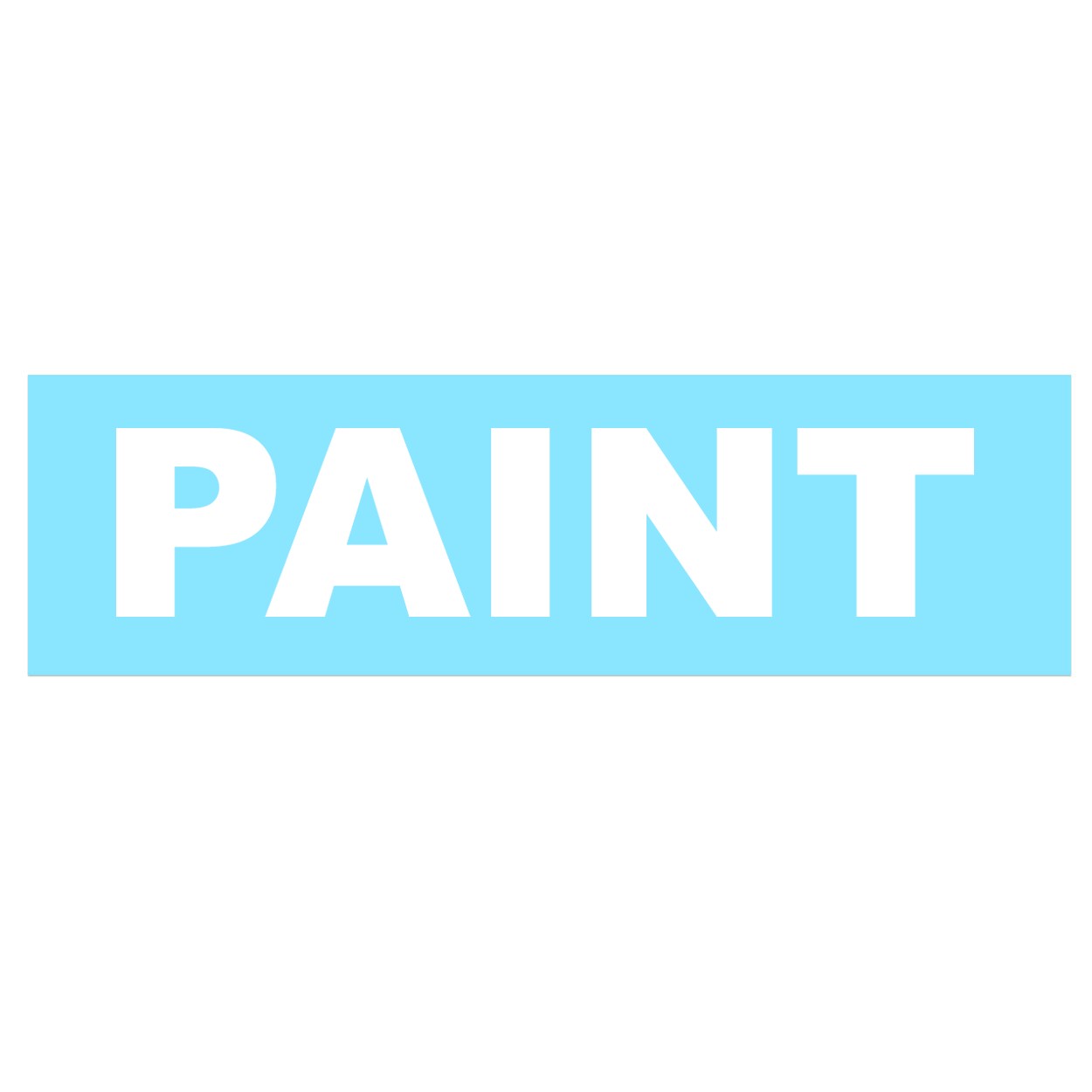 Paint Brand Logo Classic Decal (White Logo)