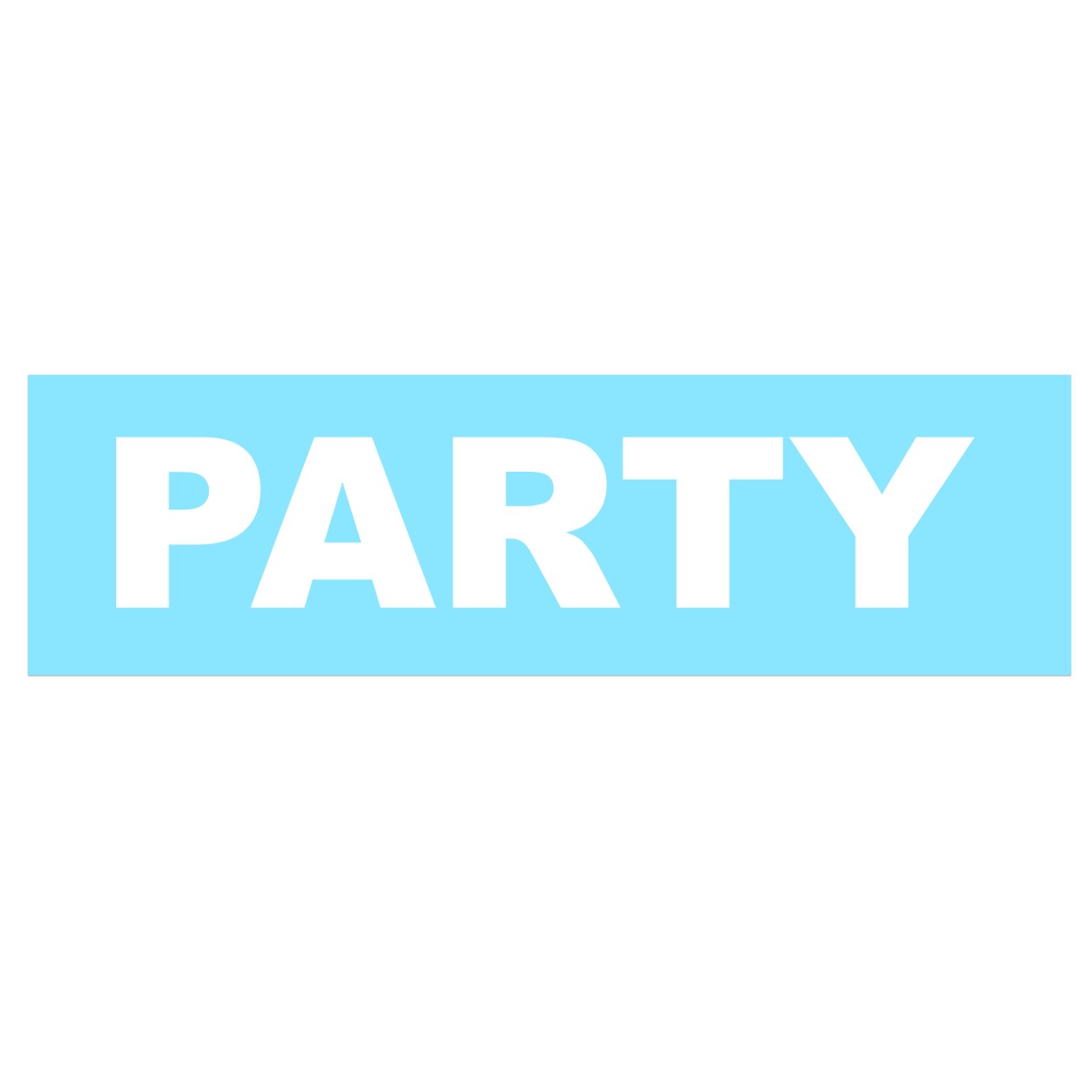 Party Brand Logo Classic Decal (White Logo)
