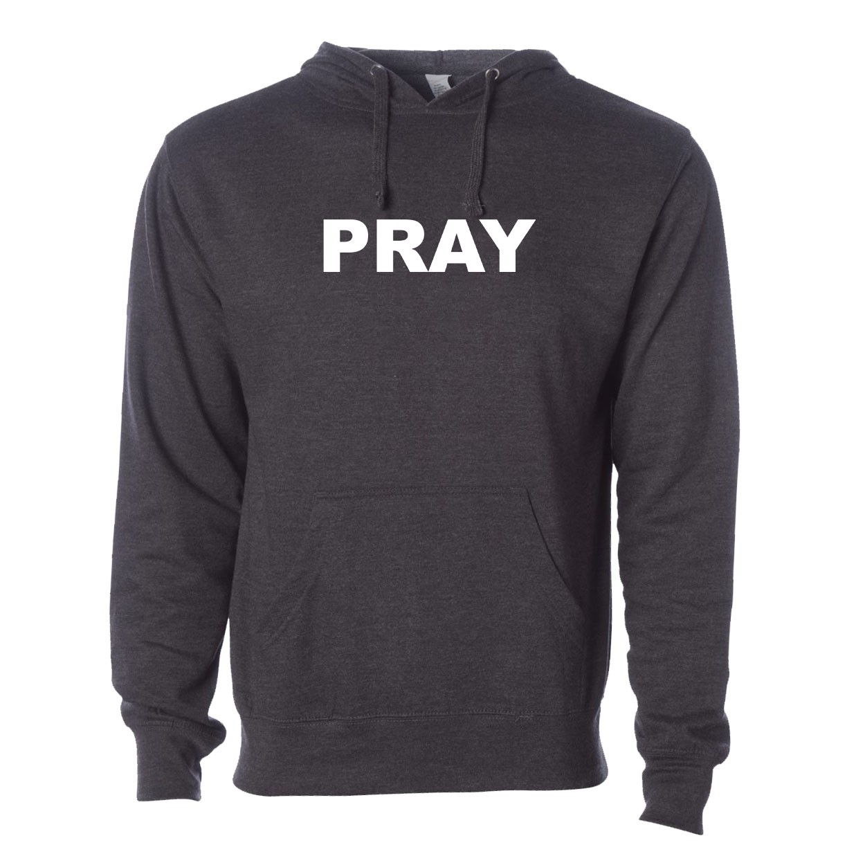 Pray Brand Logo Classic Sweatshirt Dark Heather Gray (Black Logo)