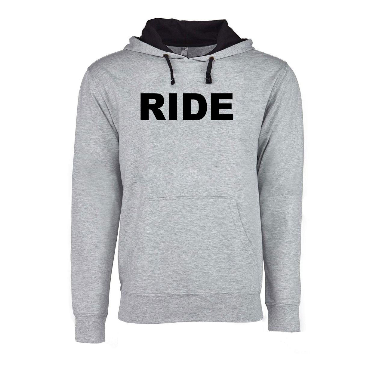 Ride Brand Logo Classic Lightweight Sweatshirt Heather Gray (Black Logo)