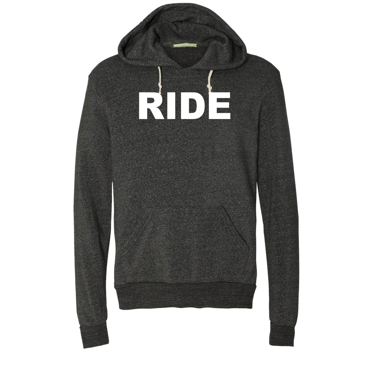 Ride Brand Logo Classic Premium Ultra-Soft Sweatshirt Eco Black (White Logo)