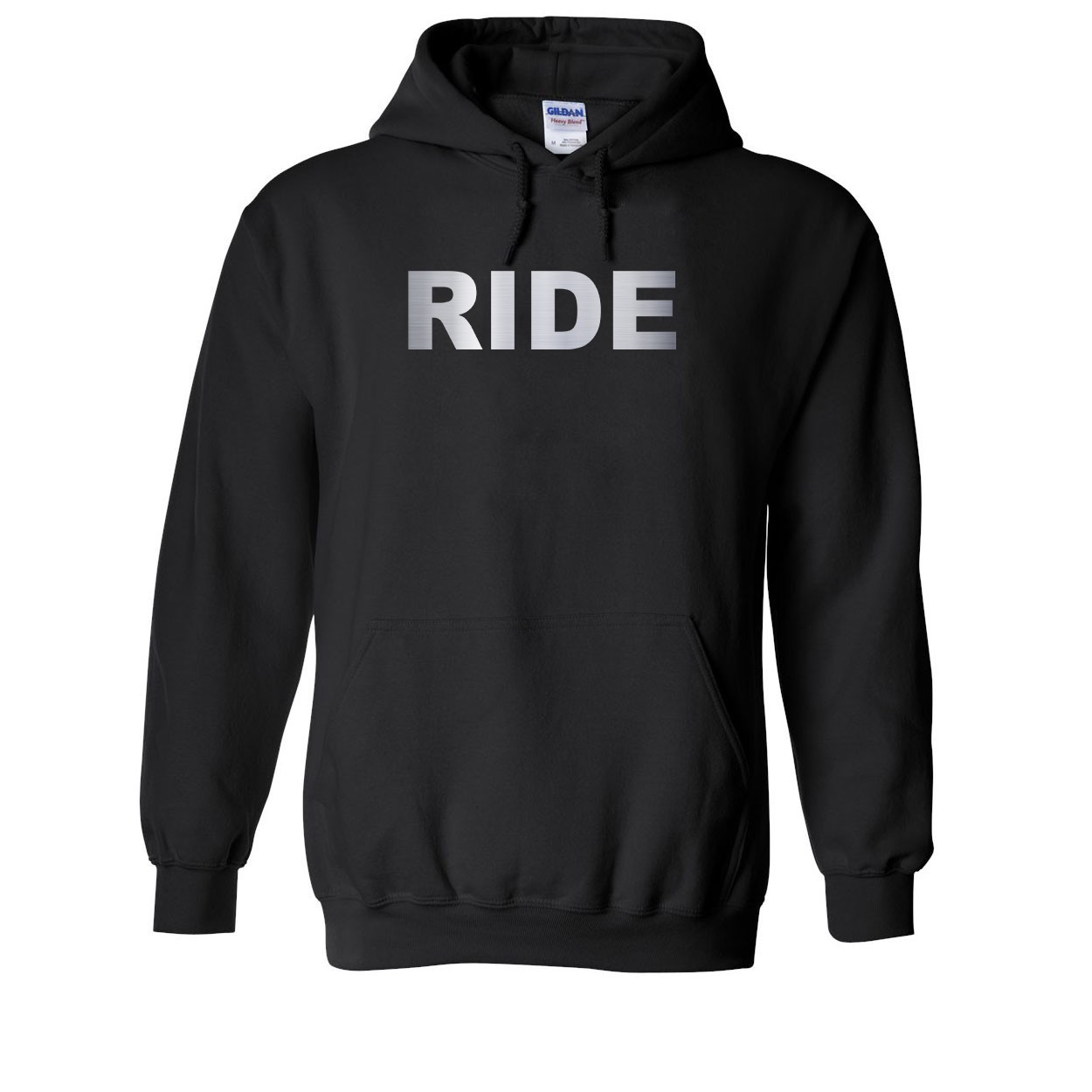 Ride Brand Logo Classic Sweatshirt Black (Metallic Silver Logo)