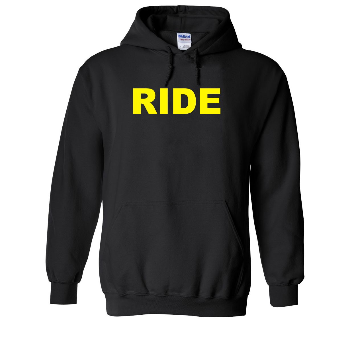 Ride Brand Logo Classic Sweatshirt Black (Yellow Logo)