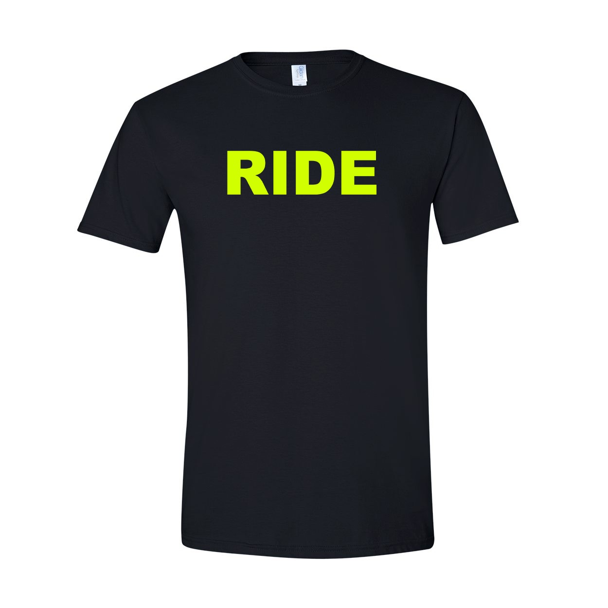 Ride Brand Logo Classic T-Shirt Black (Hi-Vis Logo)
