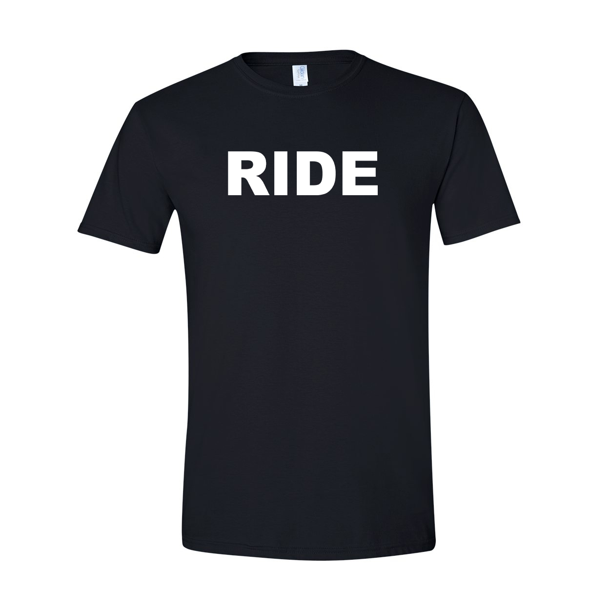 Ride Brand Logo Classic T-Shirt Black (White Logo)