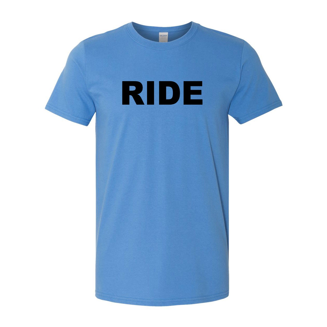 Ride Brand Logo Classic T-Shirt Iris Blue (Black Logo)