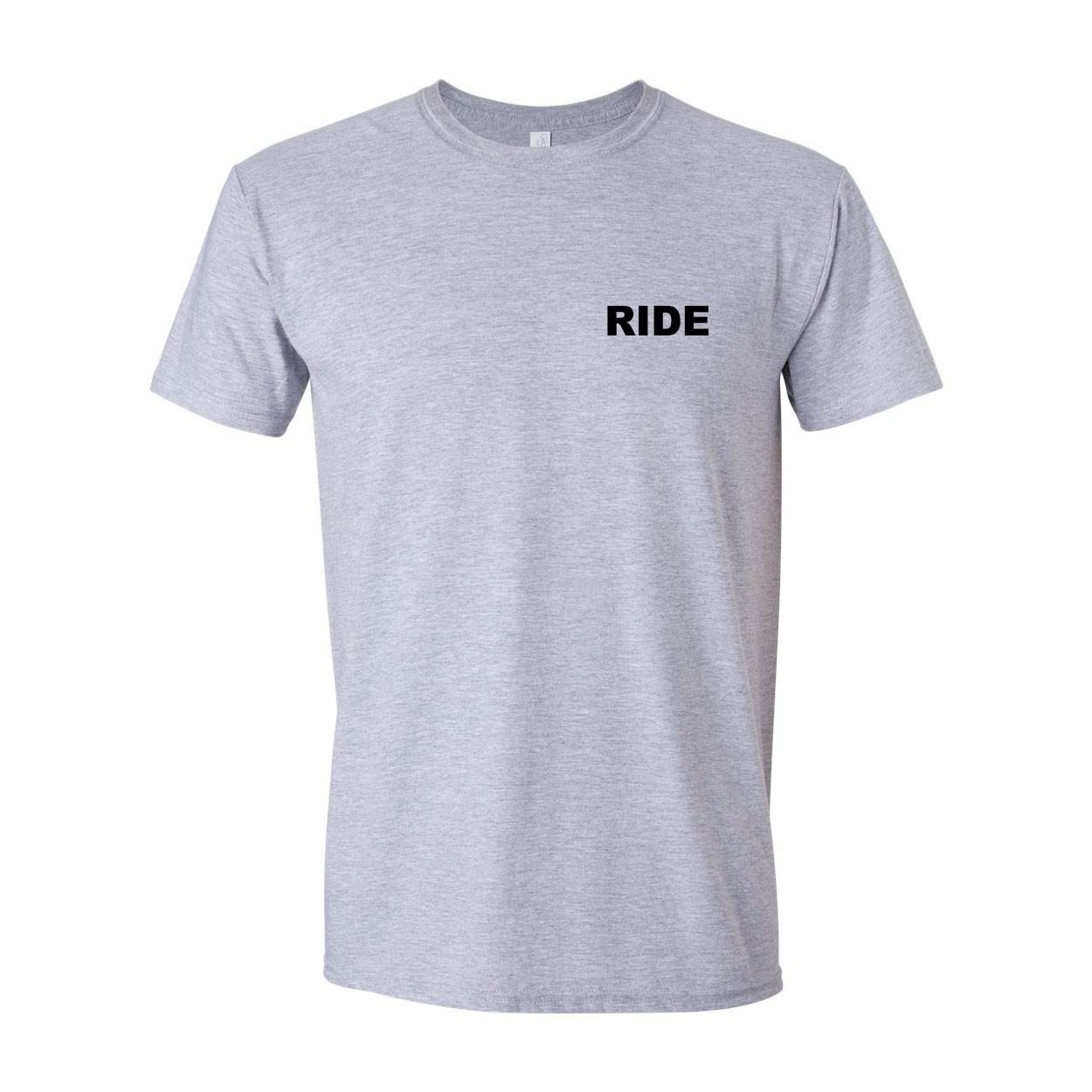 Ride Brand Logo Night Out T-Shirt Sport Gray (Black Logo)