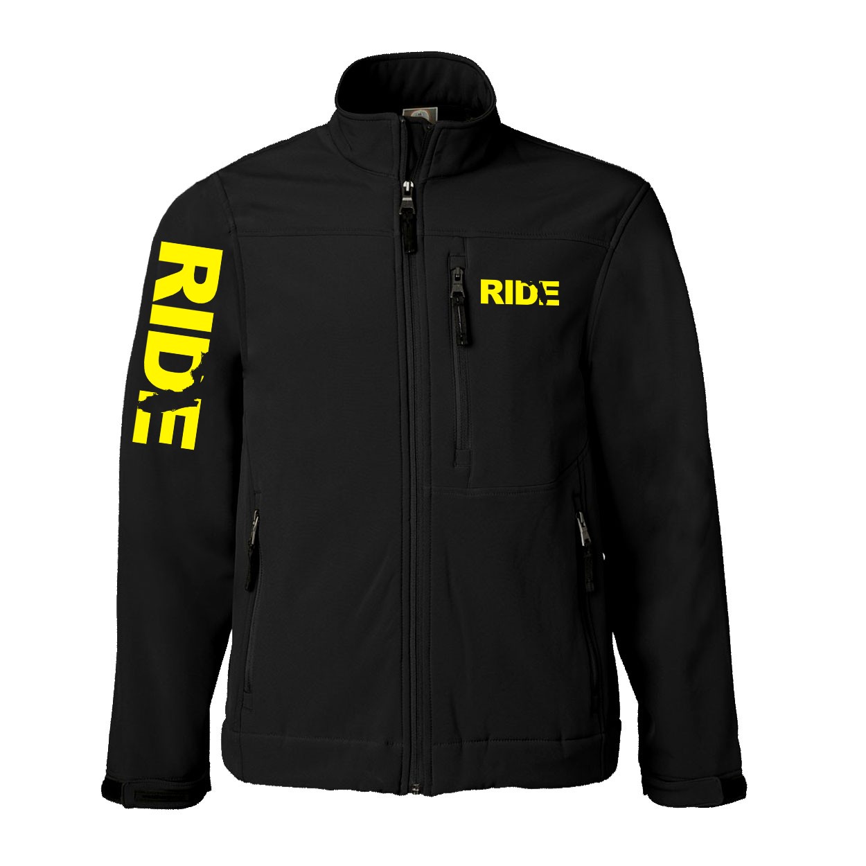 Ride Florida Classic Soft Shell Weatherproof Jacket (Yellow Logo)