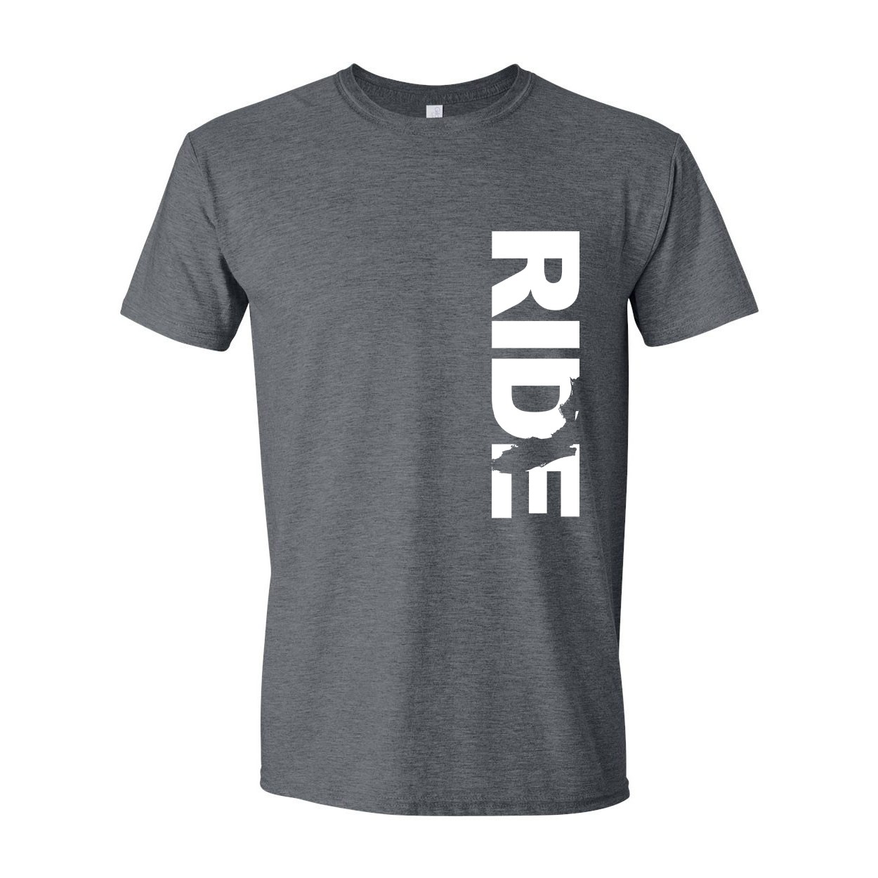 Ride Florida Classic Vertical T-Shirt Dark Heather Gray (White Logo)