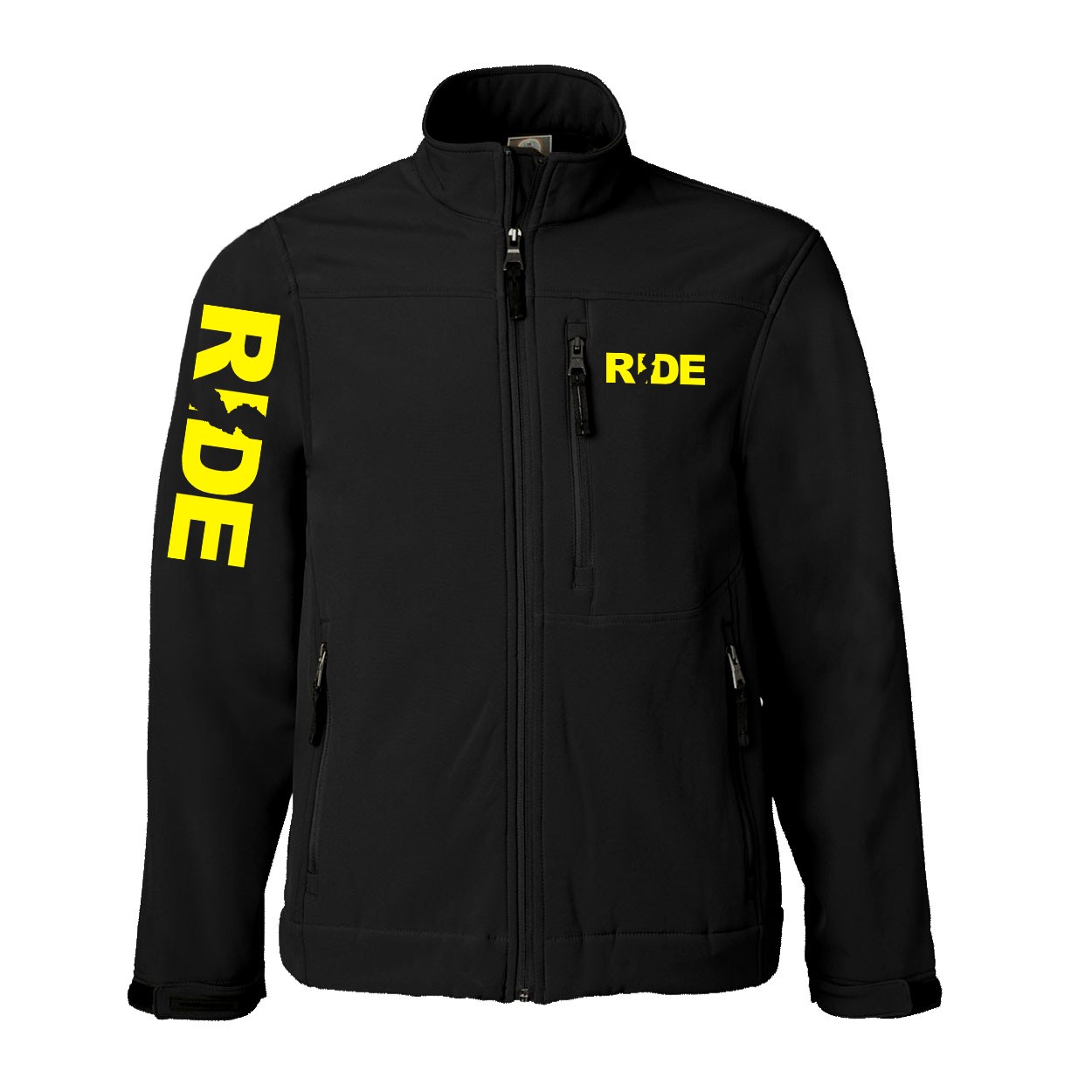 Ride New Jersey Classic Soft Shell Weatherproof Jacket (Yellow Logo)