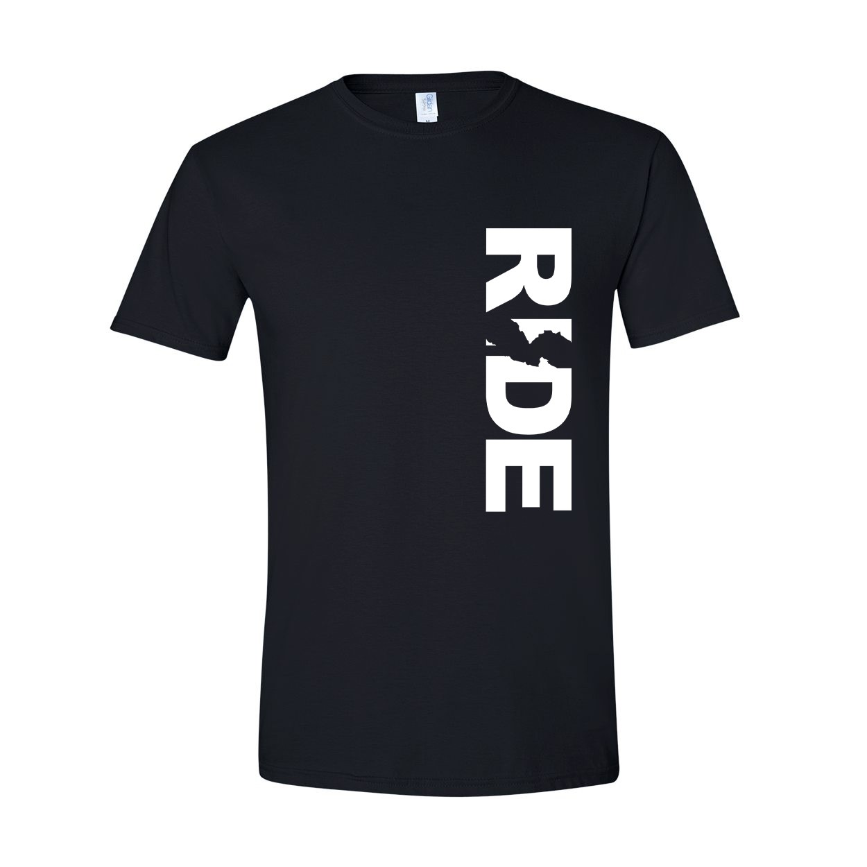 Ride New Jersey Classic Vertical T-Shirt Black (White Logo)