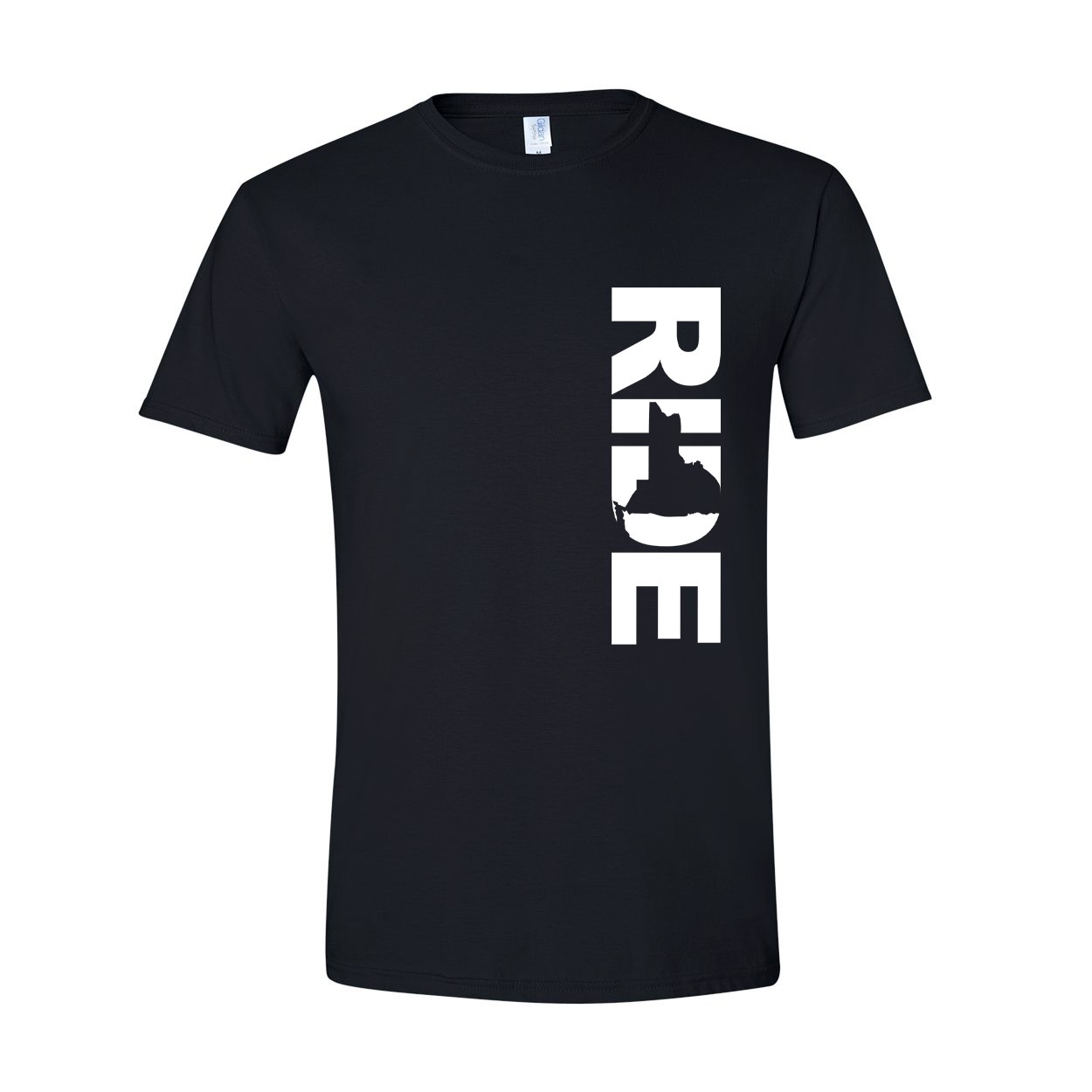 Ride New York Classic Vertical T-Shirt Black (White Logo)