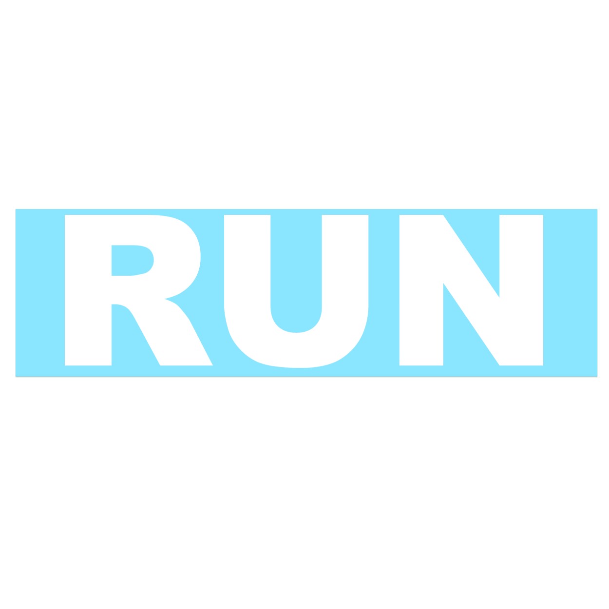 Run Brand Logo Classic Decal (White Logo)