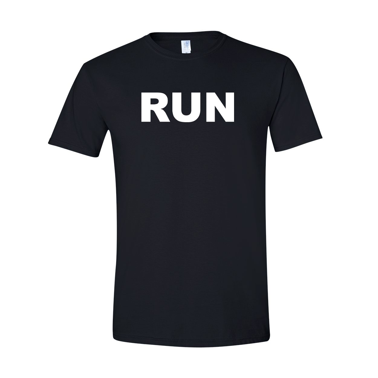 Run Brand Logo Classic T-Shirt Black (White Logo)