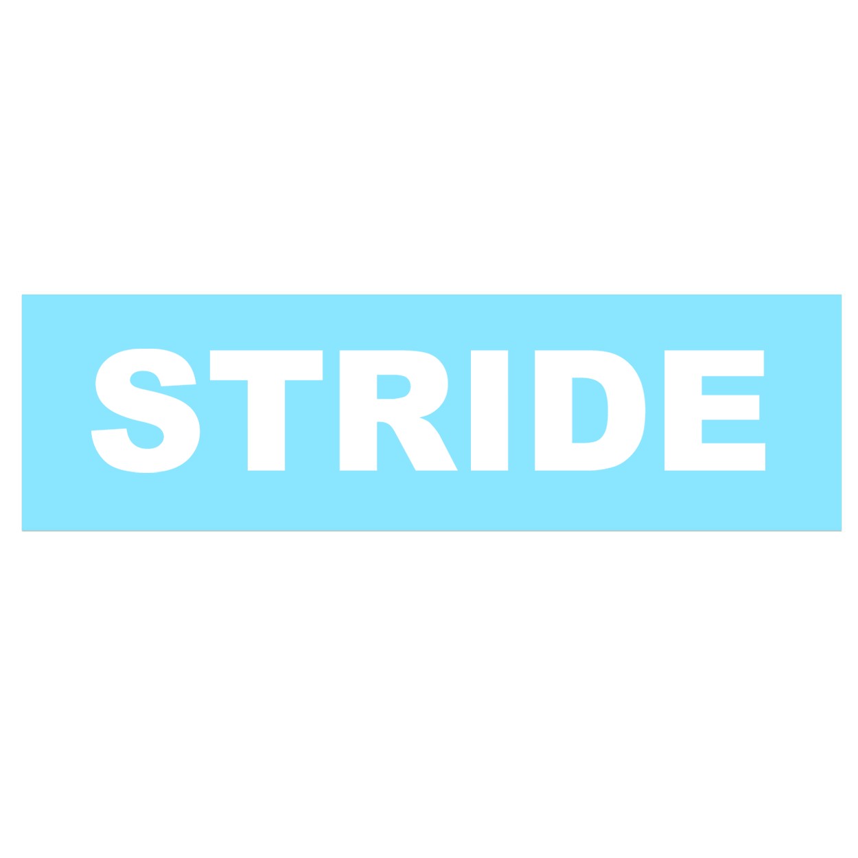 Stride Brand Logo Classic Decal (White Logo)