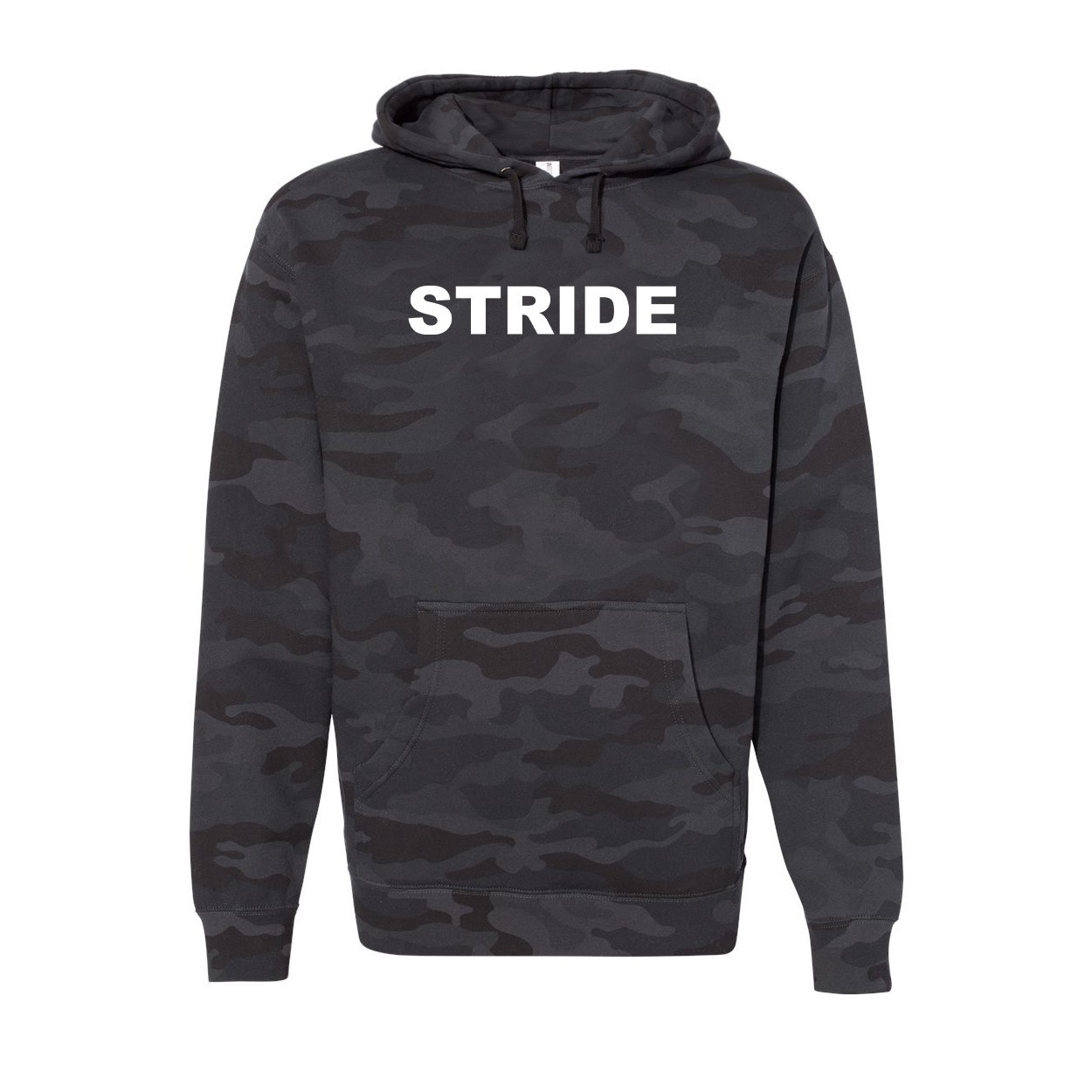 Stride Brand Logo Classic Unisex Hooded Sweatshirt Black Camo