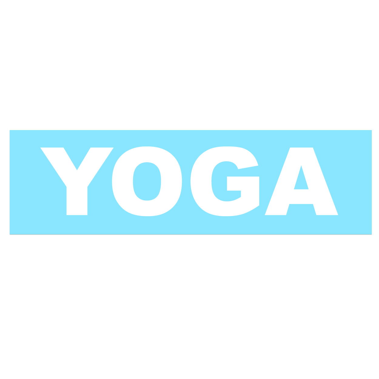 Yoga Brand Logo Classic Decal (White Logo)