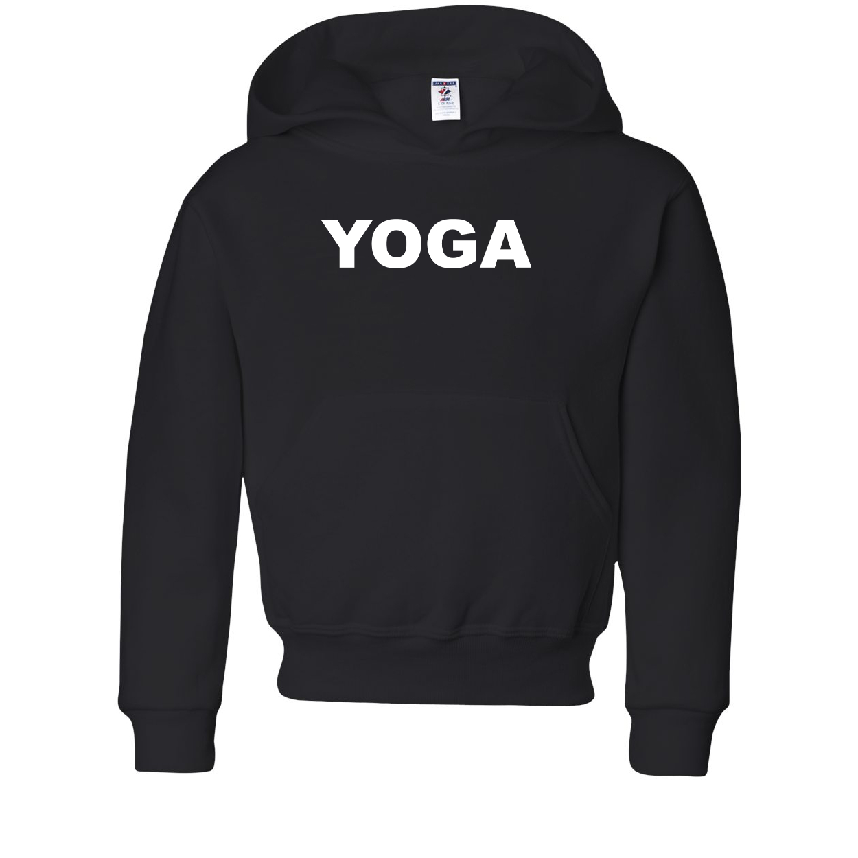 Yoga Brand Logo Classic Youth Sweatshirt Black (White Logo)