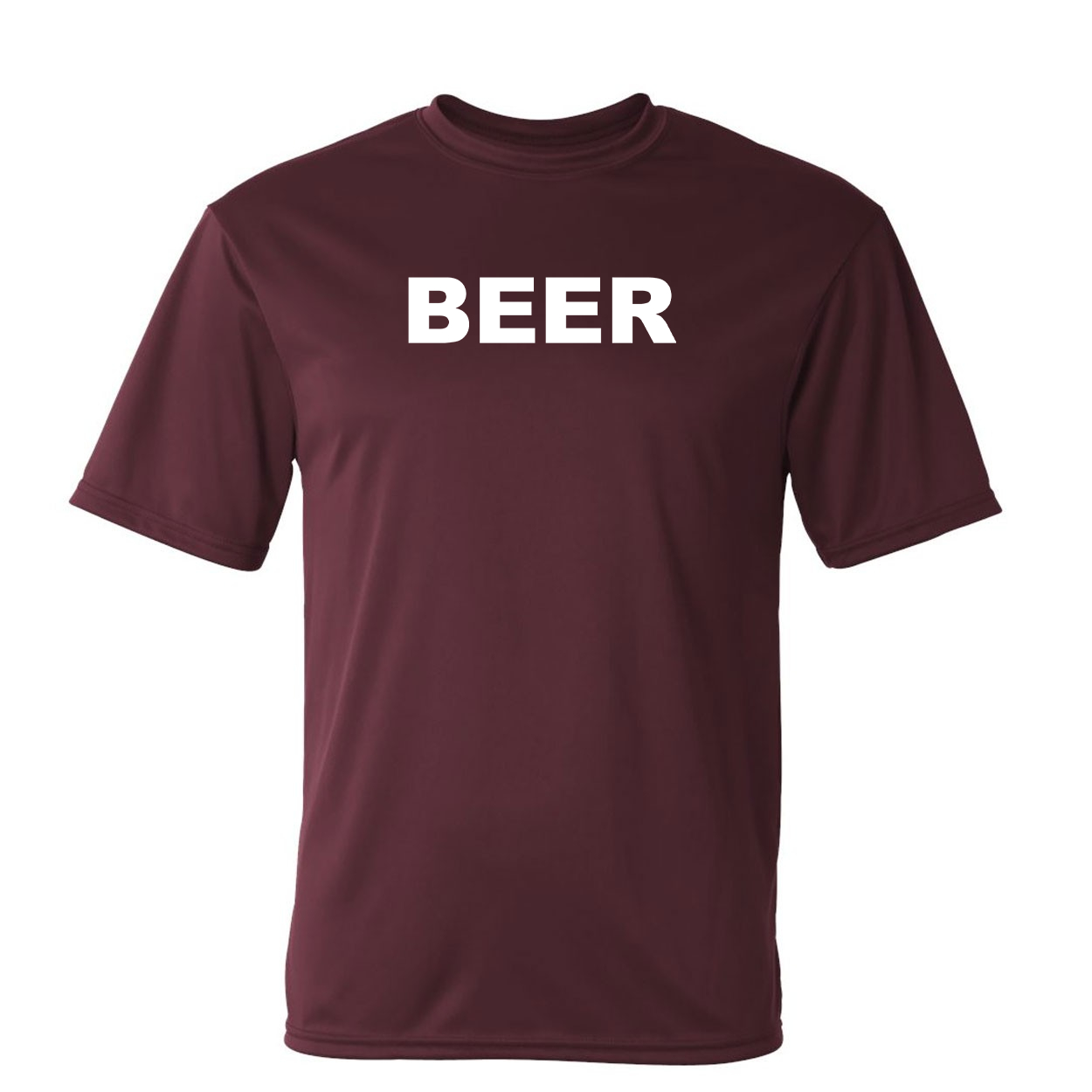 Beer Brand Logo Classic Unisex Performance T-Shirt Maroon