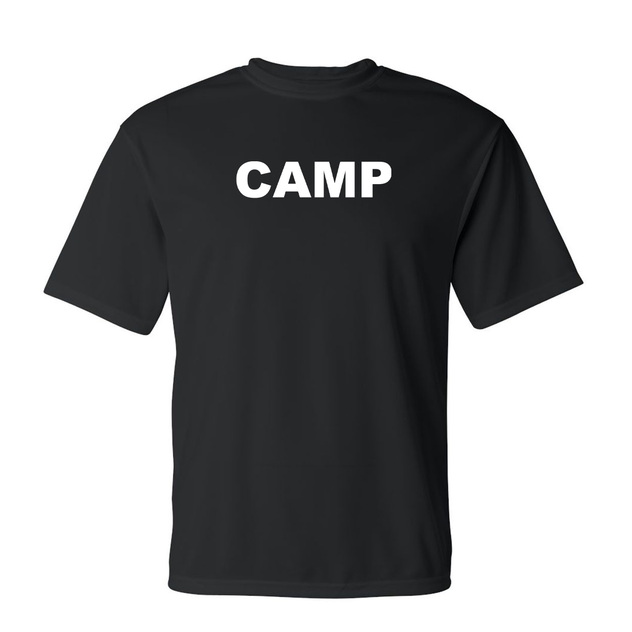 Camp Brand Logo Classic Unisex Performance T-Shirt Black