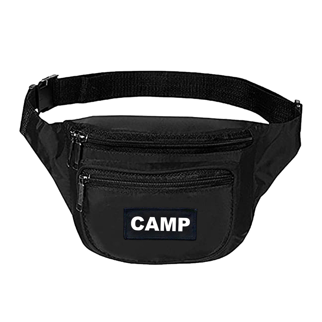 Camp Brand Logo Night Out Woven Patch Fanny Pack Black