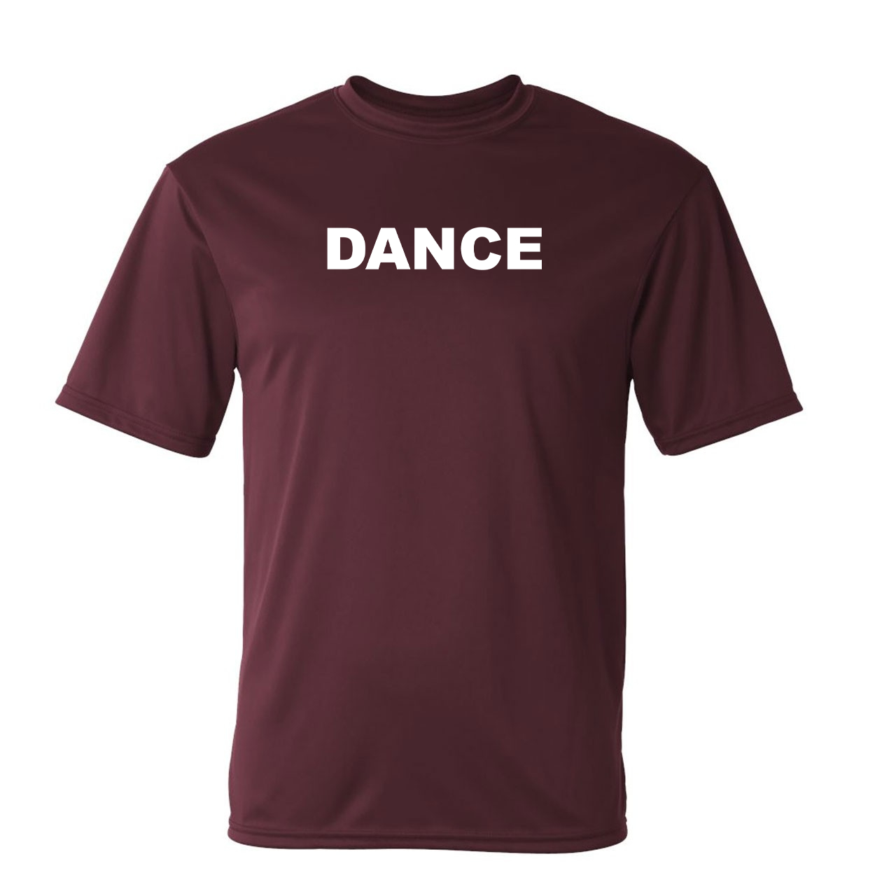 Dance Brand Logo Classic Unisex Performance T-Shirt Maroon