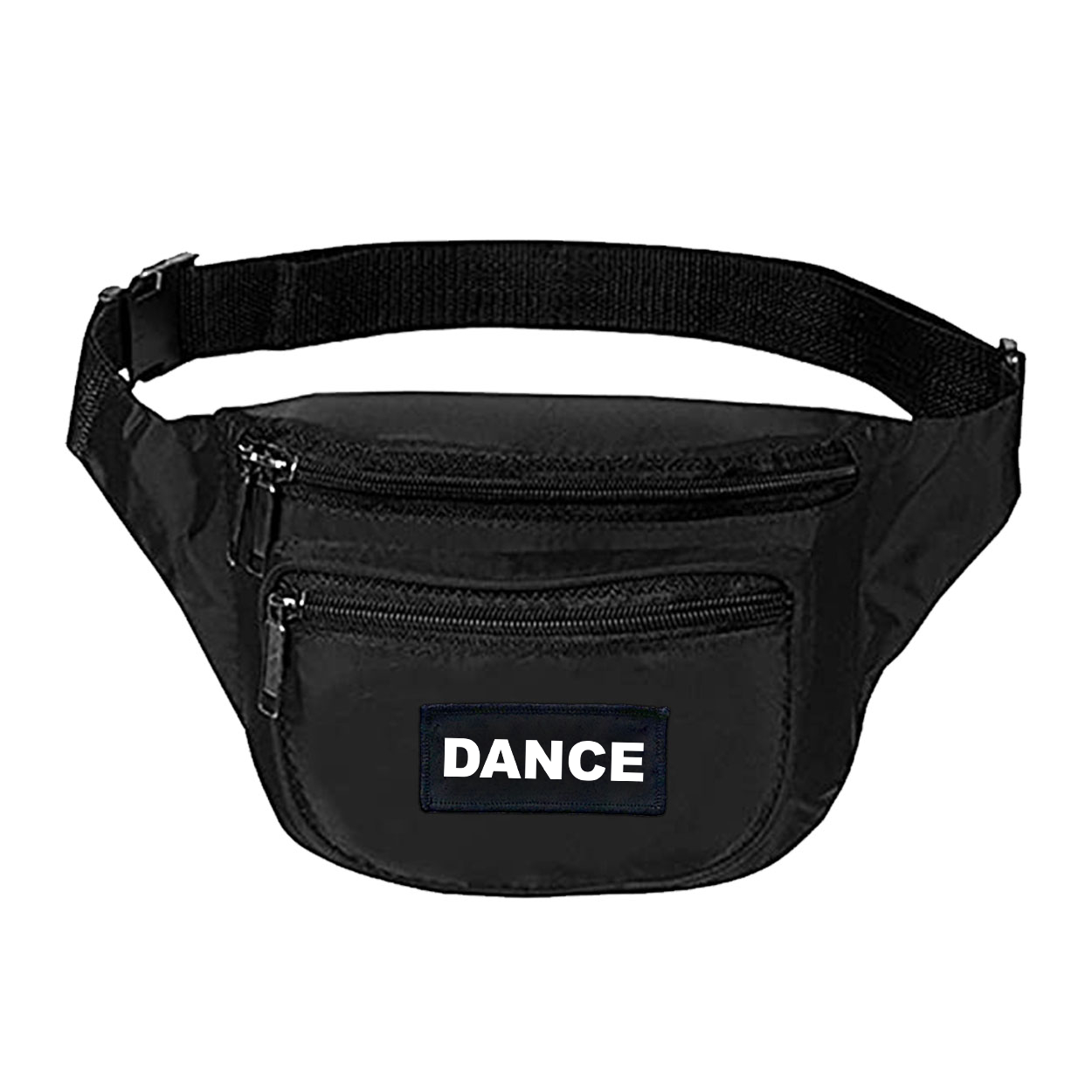 Dance Brand Logo Night Out Woven Patch Fanny Pack Black
