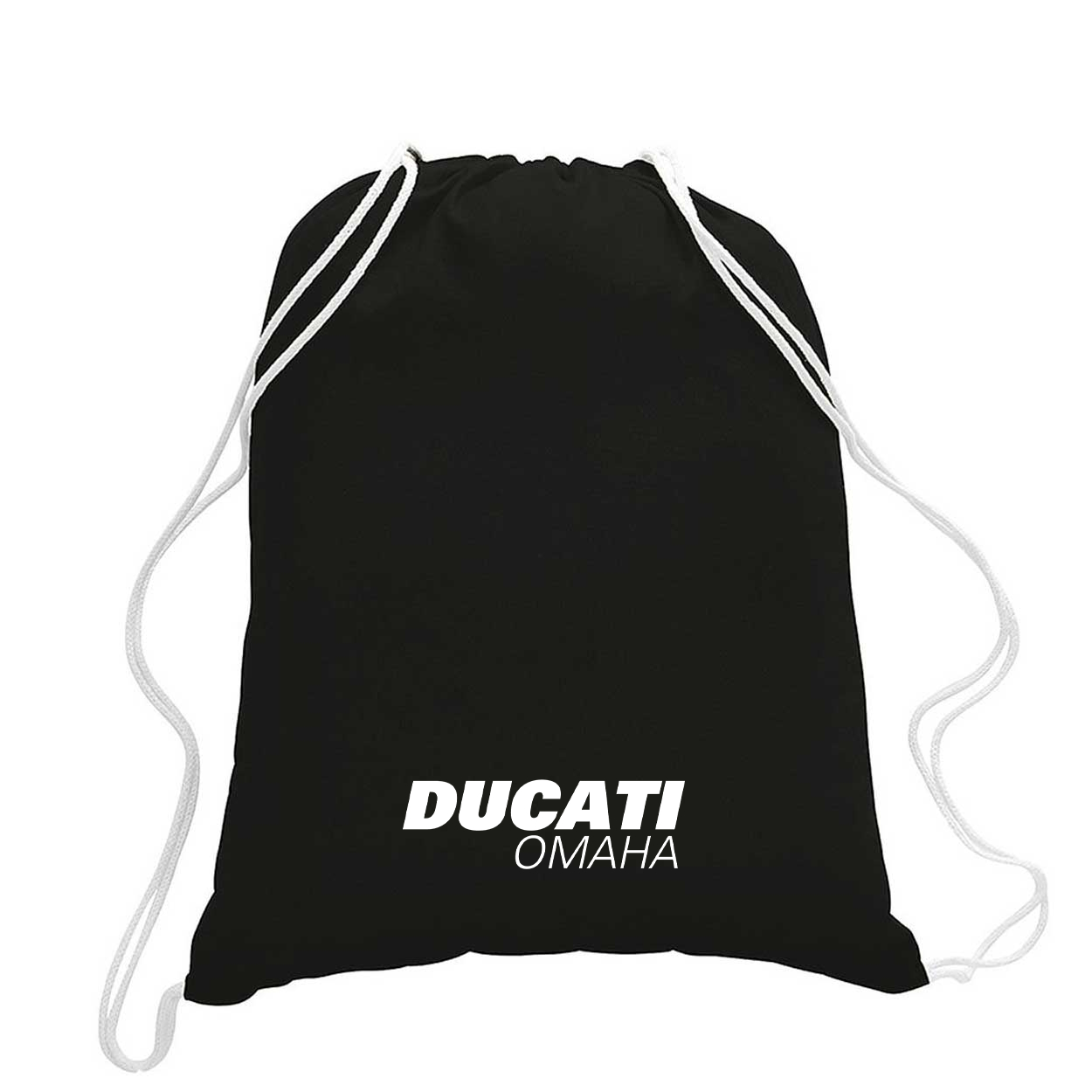 Ducati Omaha Classic Drawstring Sport Pack Bag/Cinch Sack Black