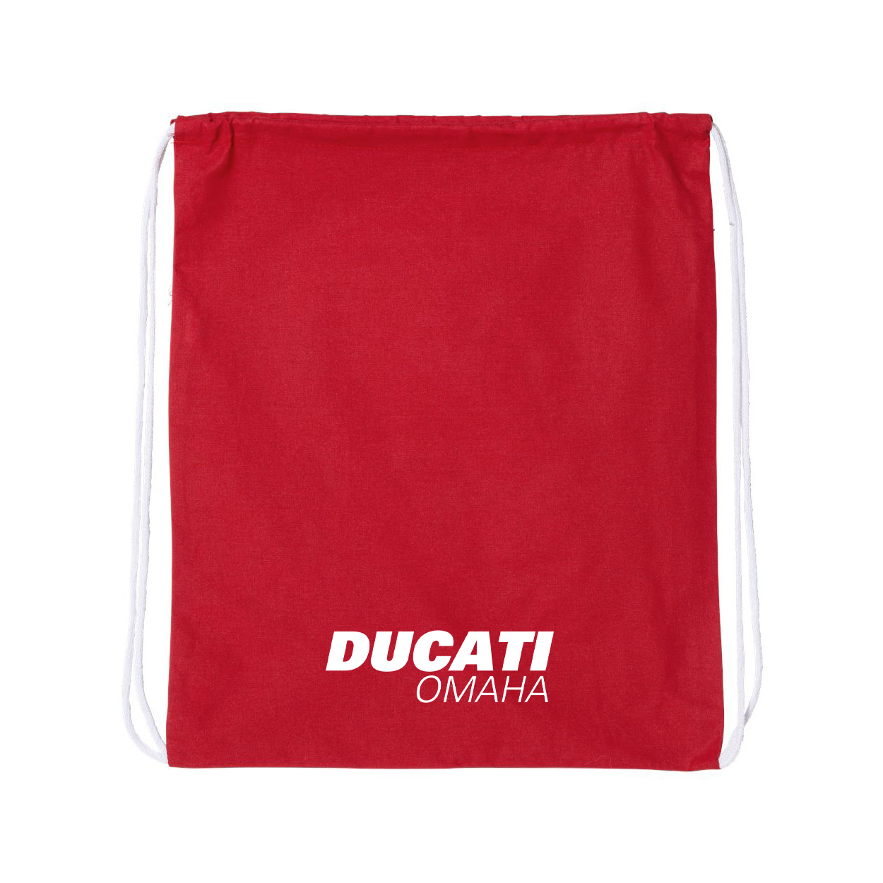 Ducati Omaha Classic Drawstring Sport Pack Bag/Cinch Sack Red
