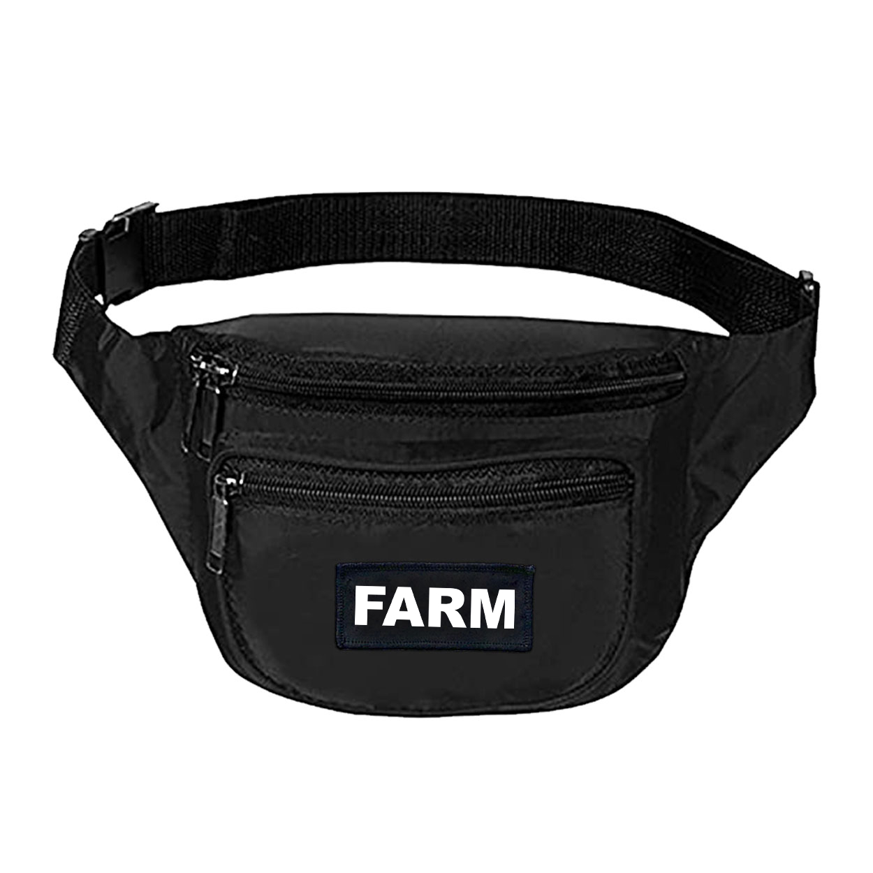 Farm Brand Logo Night Out Woven Patch Fanny Pack Black