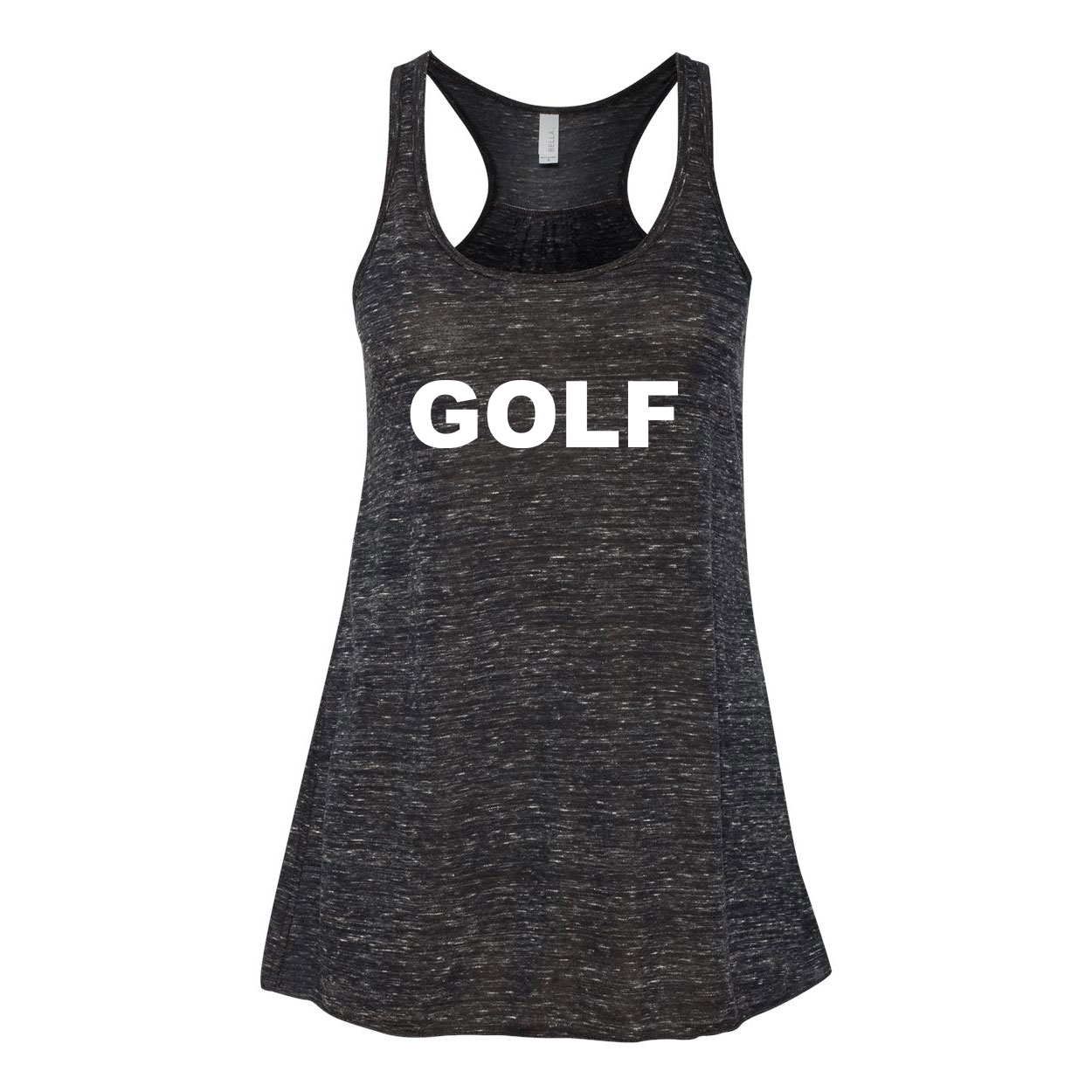 Golf Brand Logo Classic Women's Flowy Racerback Tank Top Black Marble