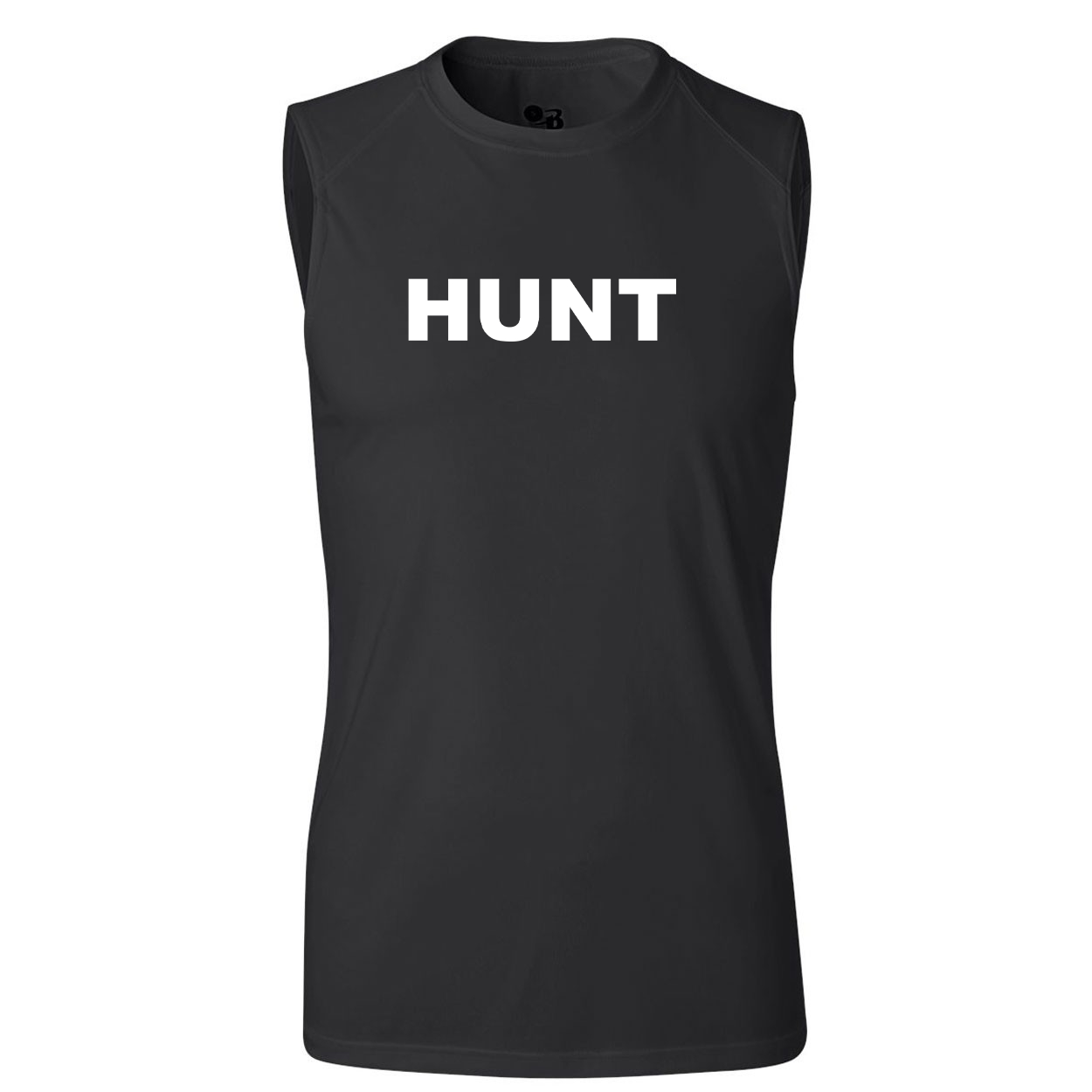 Hunt Brand Logo Classic Unisex Performance Sleeveless T-Shirt Black