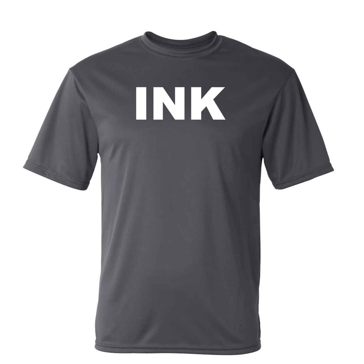 Ink Brand Logo Classic Unisex Performance T-Shirt Graphite Gray