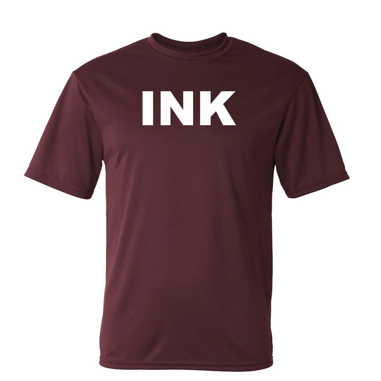 Ink Brand Logo Classic Unisex Performance T-Shirt Maroon