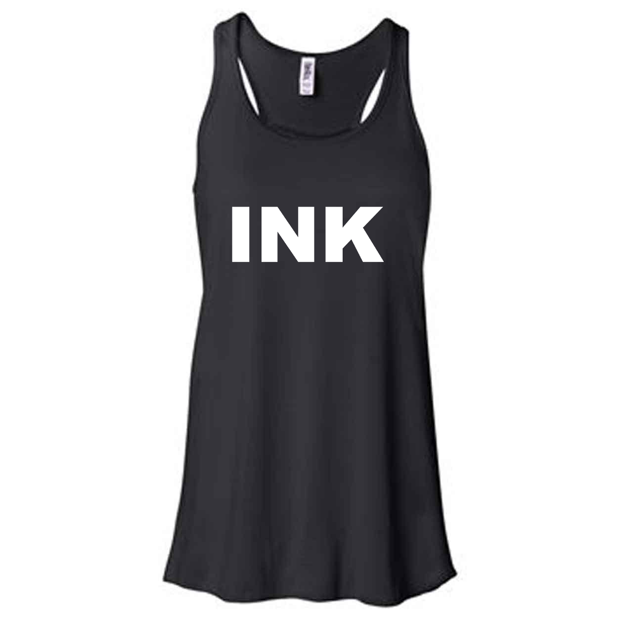 Ink Brand Logo Classic Women's Flowy Racerback Tank Top Black