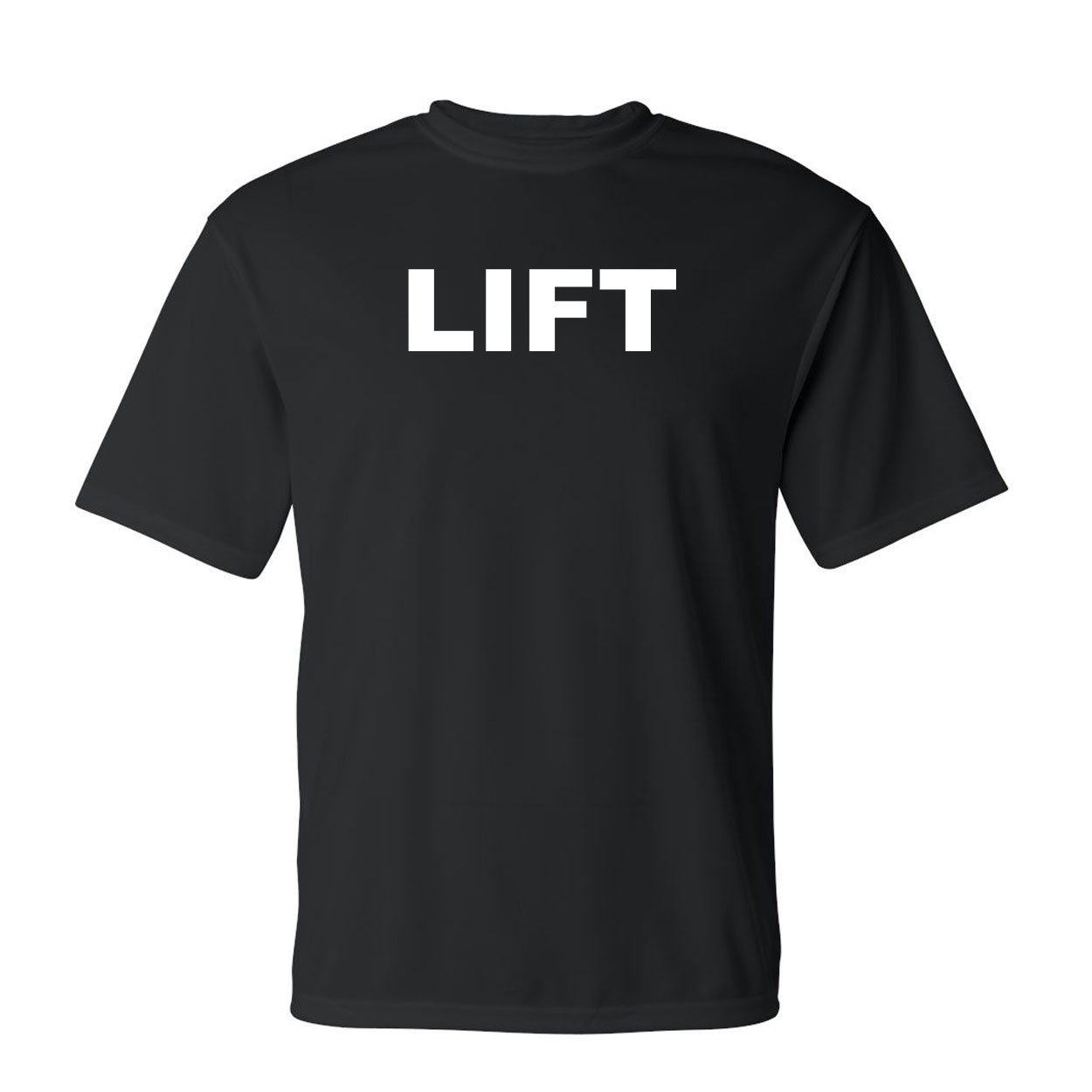 Lift Brand Logo Classic Unisex Performance T-Shirt Black
