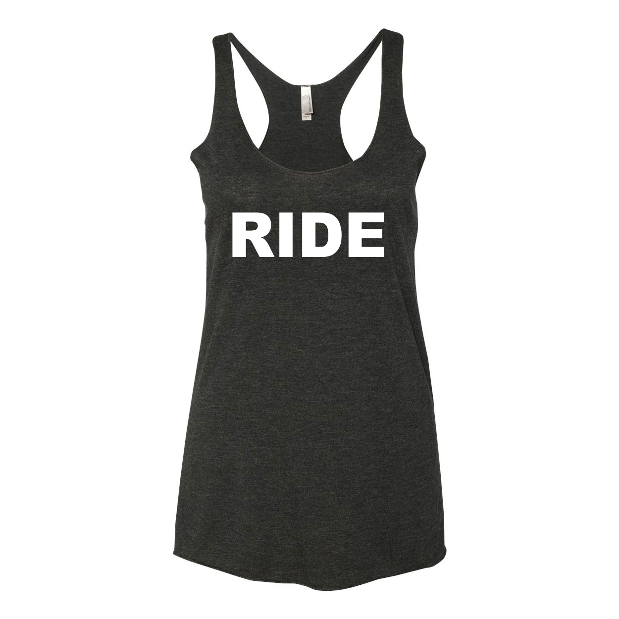 Ride Brand Logo Classic Women's Ultra Thin Tank Top Black (White Logo)