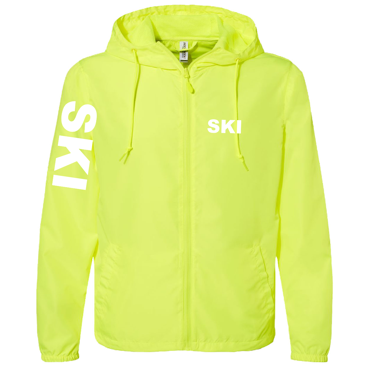 Ski Brand Logo Classic Lightweight Windbreaker Safety Yellow