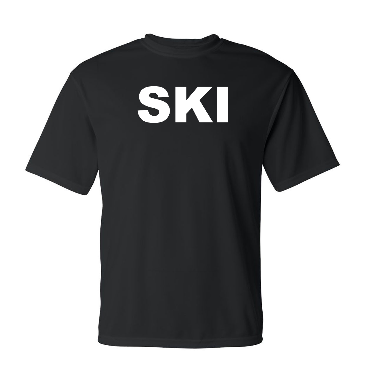 Ski Brand Logo Classic Unisex Performance T-Shirt Black
