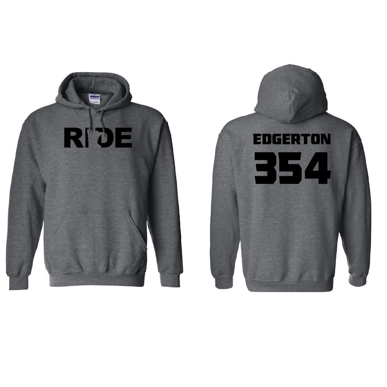 FXR BMX Race Team Classic Athlete Support Sweatshirt EDGERTON #354 Dark Heather (Black Logo)
