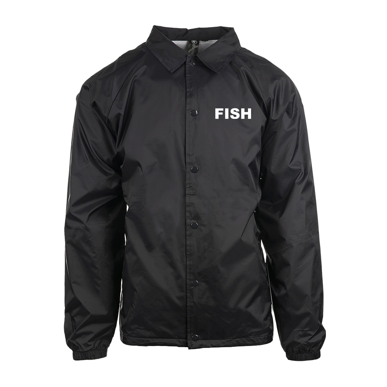 Fish Brand Logo Classic Mentor Jacket Black (White Logo)