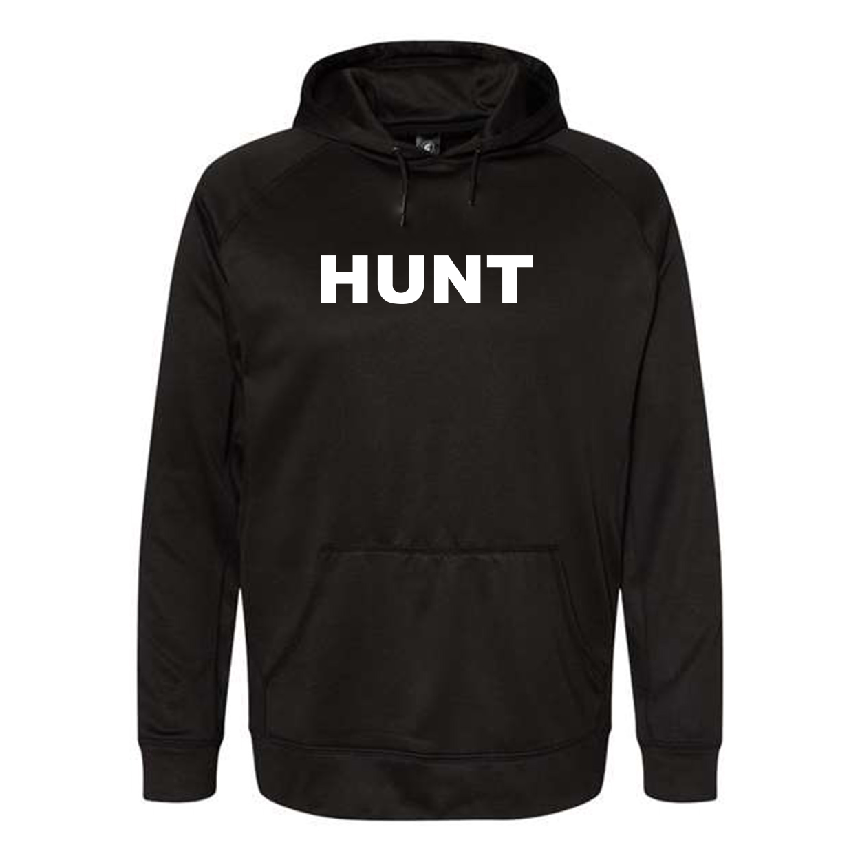 Hunt Brand Logo Classic Performance Raglan Pullover Sweatshirt Black